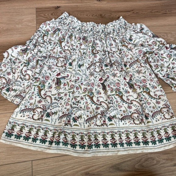 Max Studio Tops - Off The Shoulder Floral Paisley Stretchy Top Max Studio Large